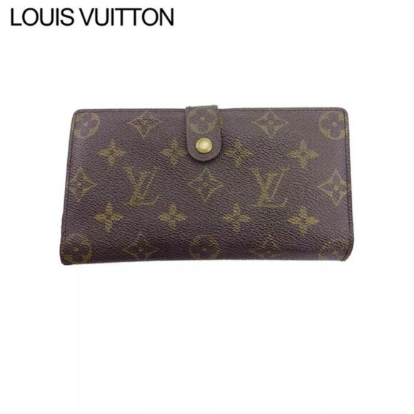 LOUIS VUITTON Long Wallet Monogram Beige Monogram Canvas Authentic Used - Picture 1 of 2